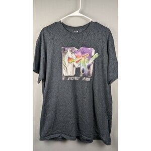 Vintage No Tags MTV Logo Unicorn Graphic T-Shirt Short Sleeve Unisex PTP 22"